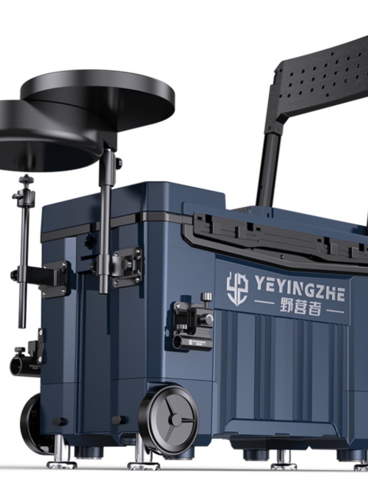 Camper's 2024 new fishing box full of wheeled overlight drums of gear equipped with multi-purpose fishing tank